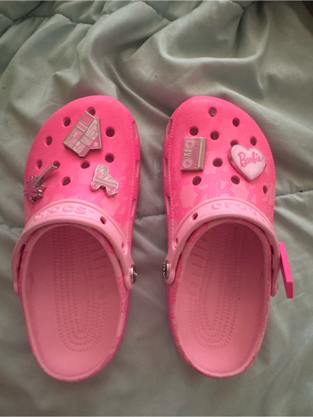 CROCS Kids' Bright Pink Barbie Charm Clogs